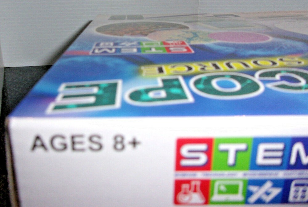 Stem 3 Magnification 100X-450X Microscope Kit For Kids With Light Source Ages 8+