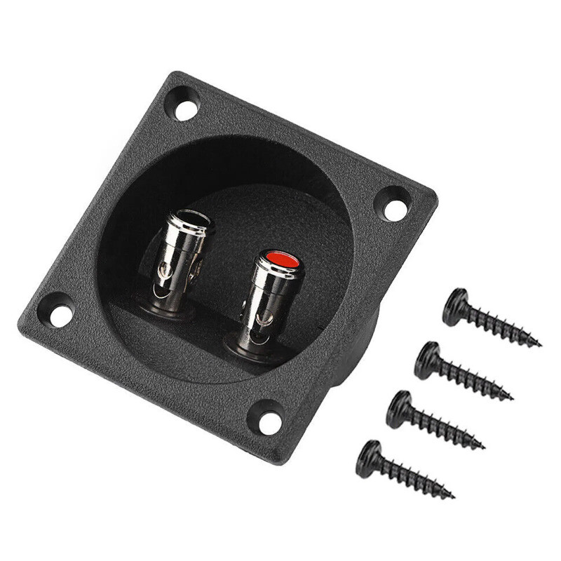 2/4PC Speaker Box Terminal 2-Wire Round Spring Cup Connector Subwoofer Enclosure