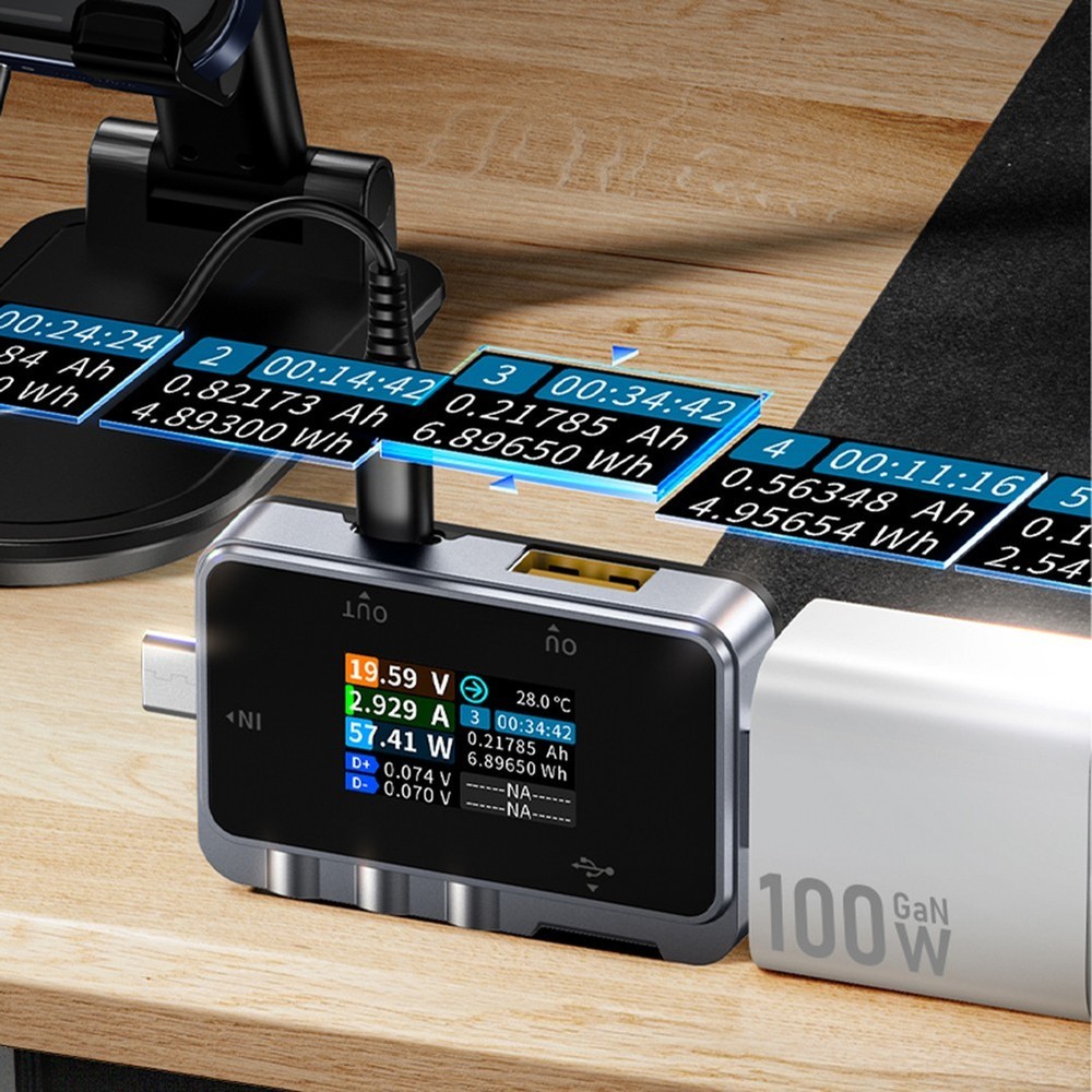 FNAC 28 USB Voltage Meter with Fast Charging Protocol Detection Features