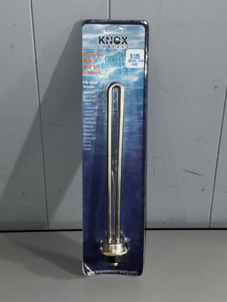 Knox S125 2500W 120V Thermostat Water Heater Element - NEW
