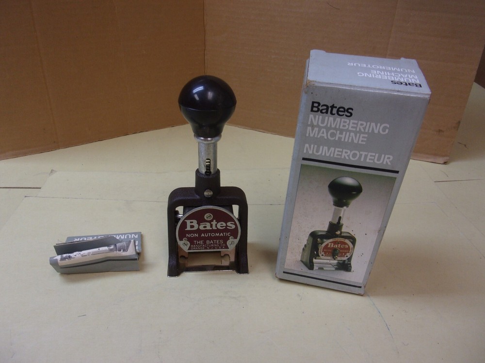 Bates 7 Wheel Numbering Machine Style E