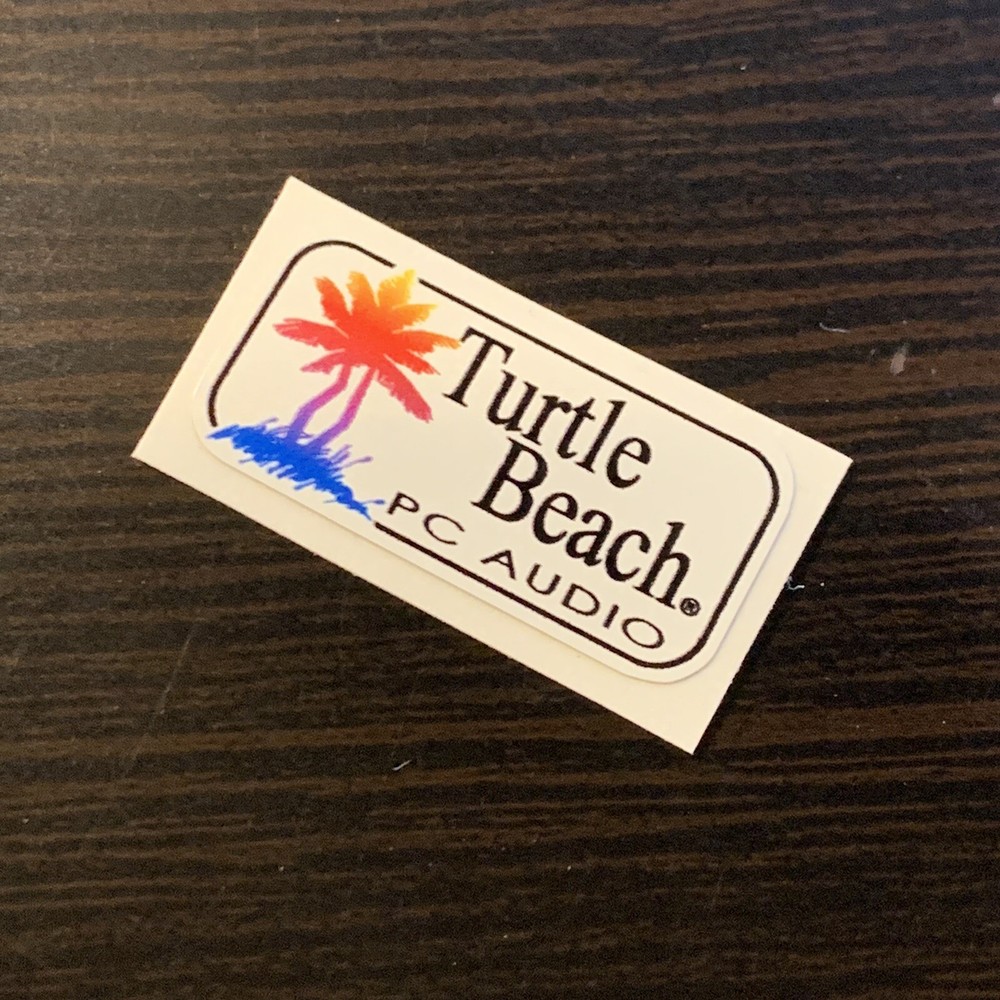 Turtle Beach Audio Multisound Computer Case Badge FLAT Sticker Retro 486 P5 PC