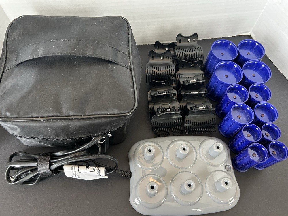 Ion Moisture Solutions Hot Rollers Curlers Dual Voltage Travel Set 12 Rollers