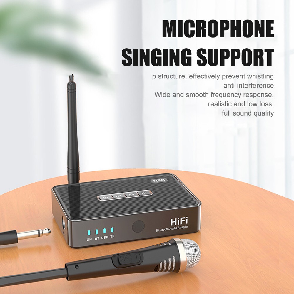 Bluetooth 5.1 Transmitter Receiver Long Range For TV Home Stereo Audio Adapter☑@