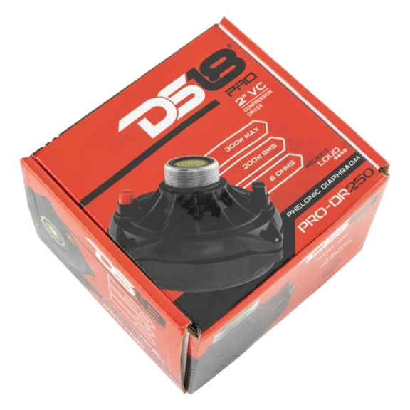 2x DS18 PRO-DR250 2" VC Compression Driver Speaker 300W 8 ohm with Plastic Horn