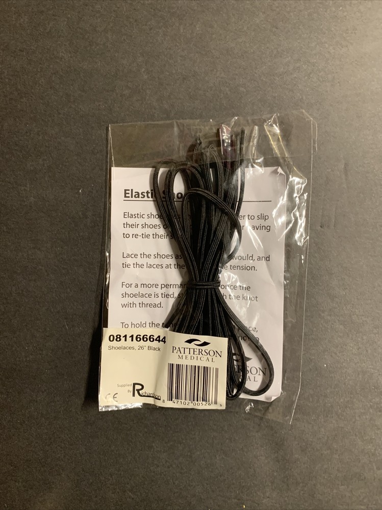 Richardson SHOELACES, 26'' BLACK {1 PAIR}