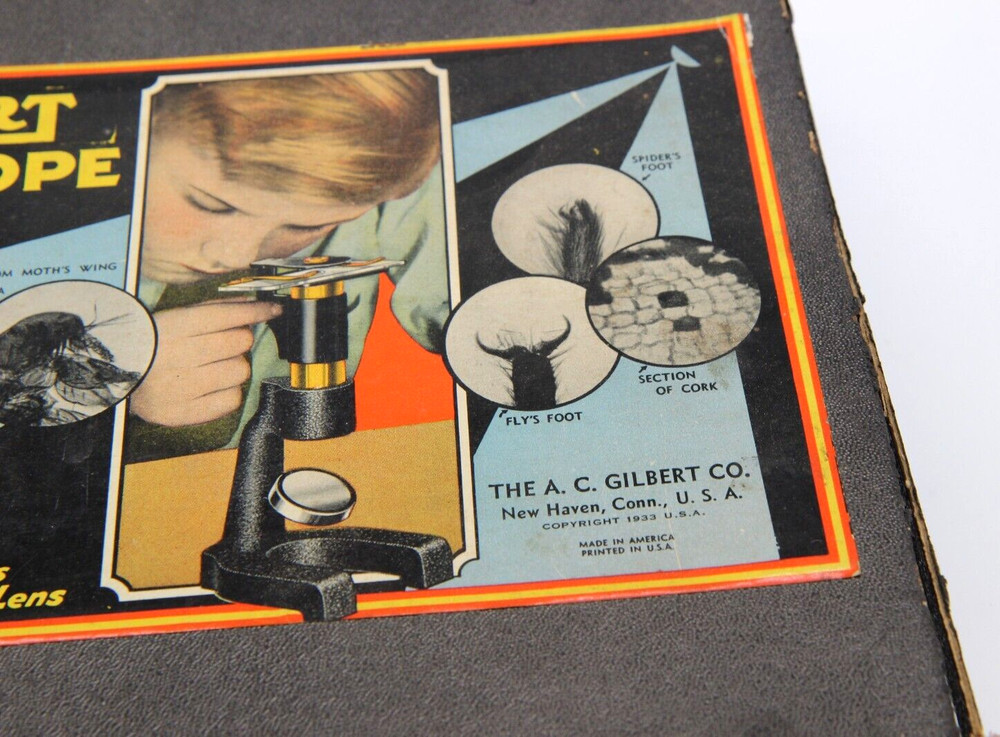 Vintage Gilbert Microscope Set No. 200 w/ Polaroid Junior