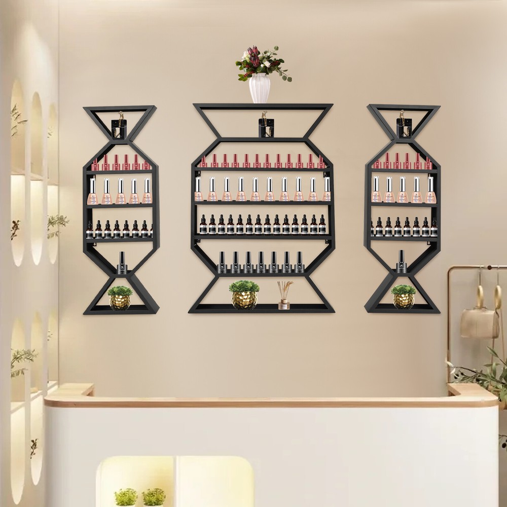3pcs Set Nail Polish Wall Mount Rack Organizer Perfume Display Makeup Holderr