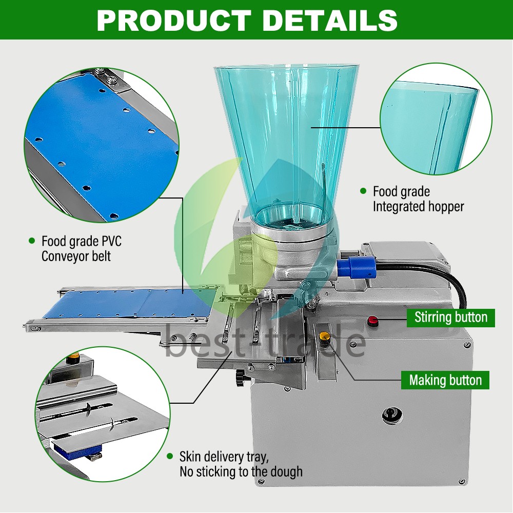 Semi Automatic Samosa Empanada Making Machine For 9mm Dumpling Wrapper 110V