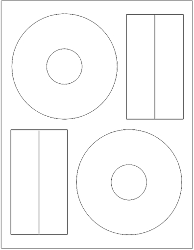 200-Pak Matte Finish OFFSET FORMAT CD/DVD Labels (100 sheets, 2 per sheet)