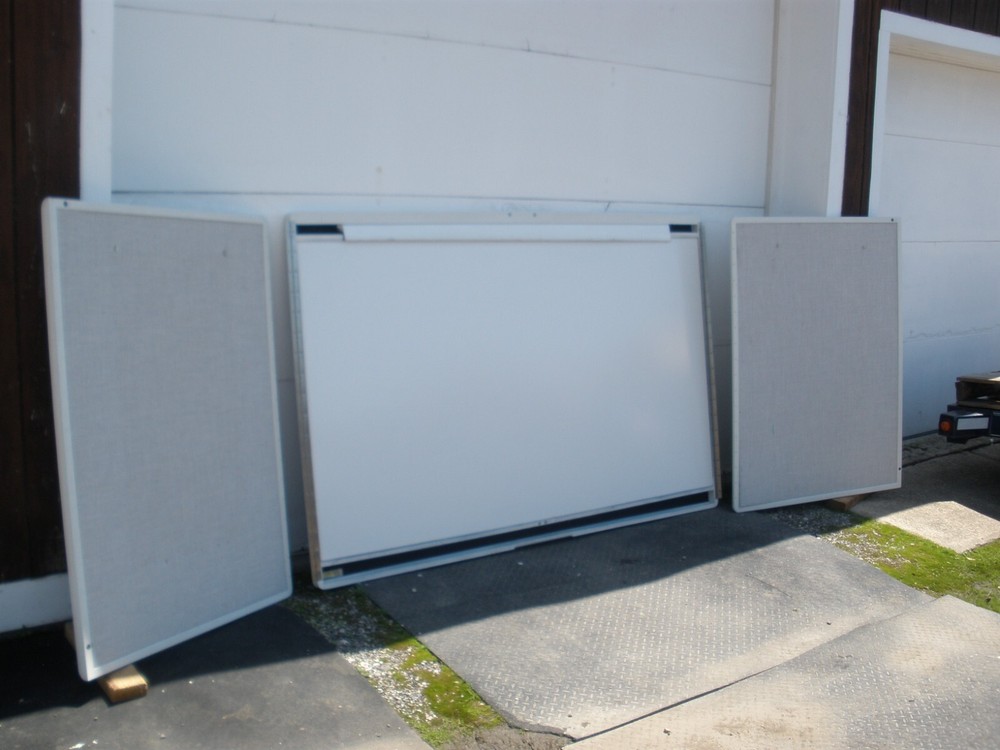 Egan Visual White Board/ Poster Board, Projection Screen Combination
