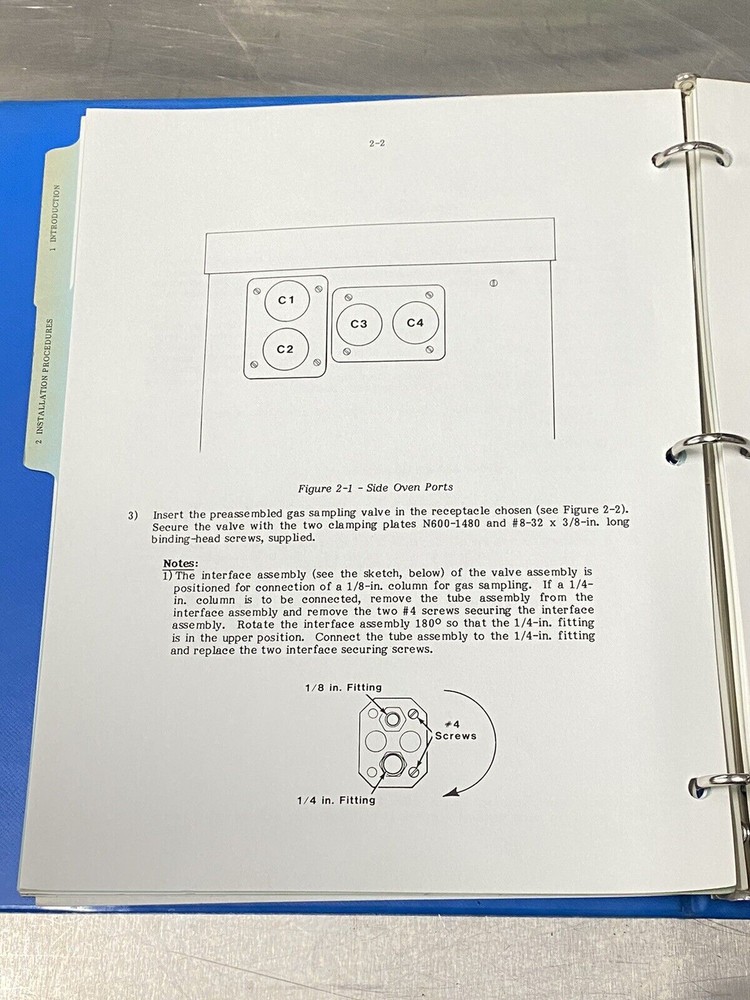 Perkin Elmer PE Sigma 2000/2100 Gas Sampling Valves - Users Guide / Manual