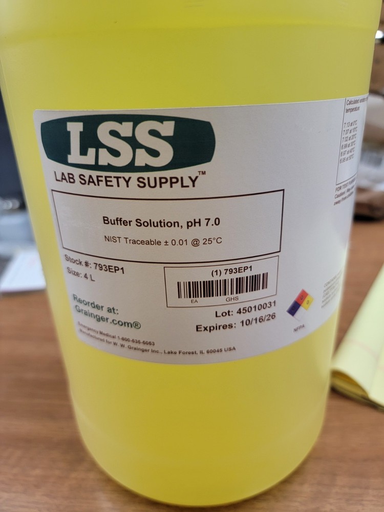 LSS 793EP1 Yellow Buffer Solution,pH 7.00,4L,Plastc 793EP1