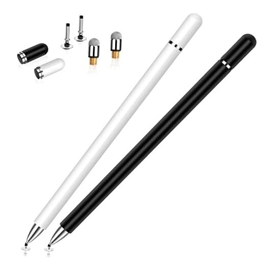 Stylus Pens for Touchscreen,2 Pack High Sensitivity & Precision Black/White