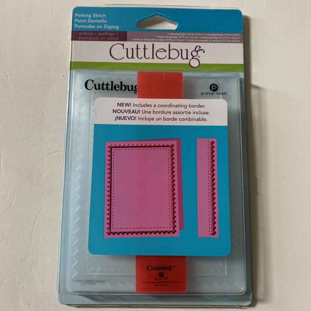 PINKING STITCH Cuttlebug Embossing Folder Set 2001268 NEW In Package