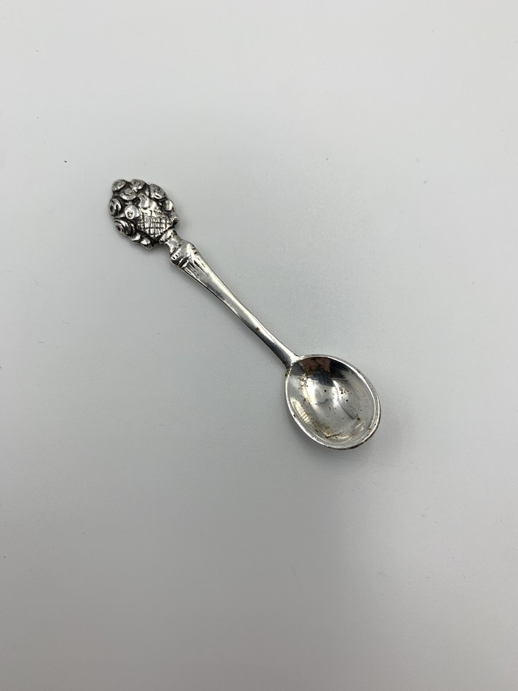Antique .800 Salt Spoon Continental Silver