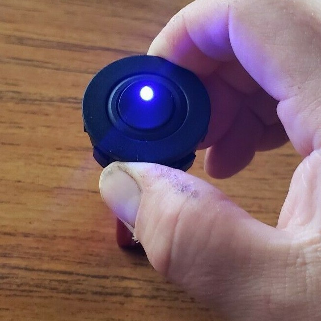 DC 12V Round Panel Rocker Toggle Switch Socket Blue LED Plug & with Housing 20A