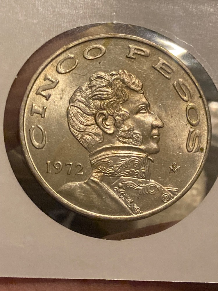 MÉXICO 🇲🇽 FIVE (5) PESOS COIN 1972