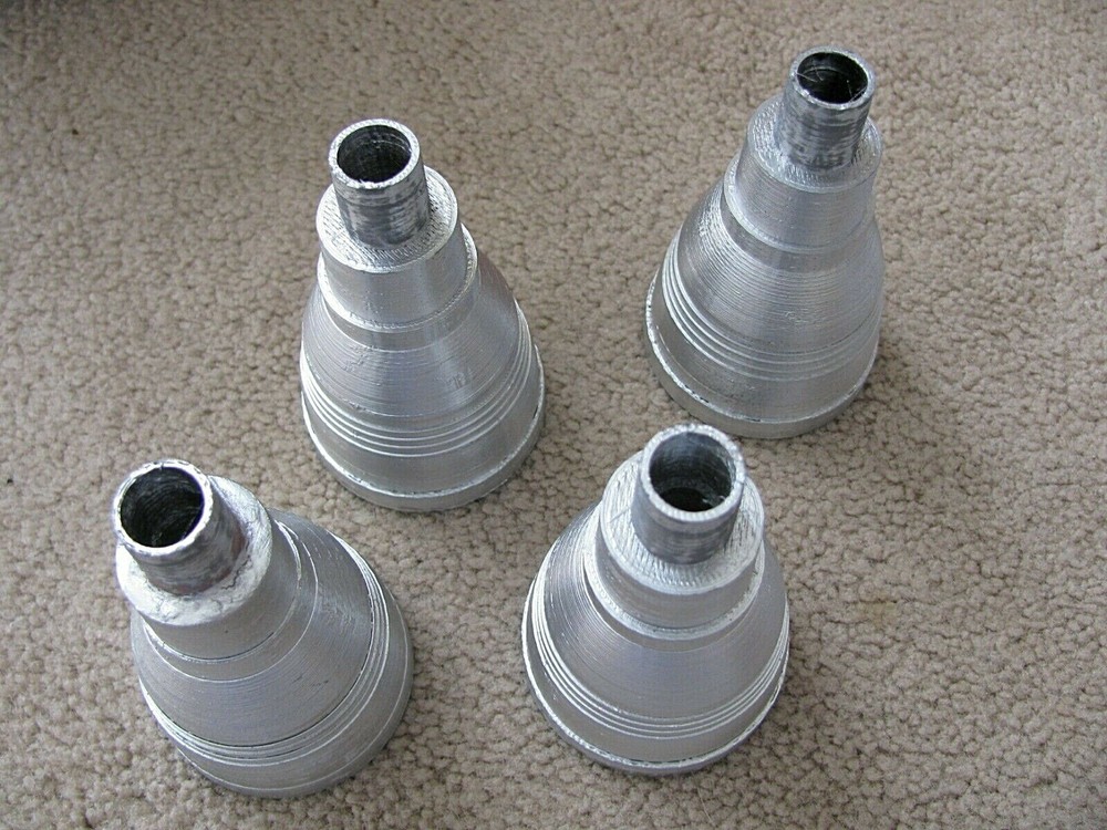 CUSTOM MADE & PAINTED (4) REAR ENGINE ROCKET BELLS SPACE 1999 Mattel Eagle 1