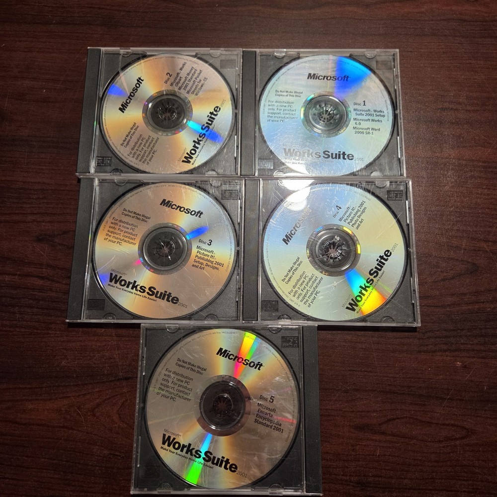 Microsoft Works Suite 2001 Disc 1- 5