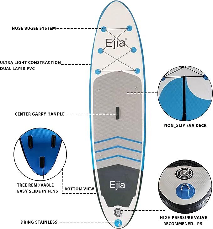 ASA TECHMED Inflatable SUP - Stand Up Paddle Board, Adjustable Paddle