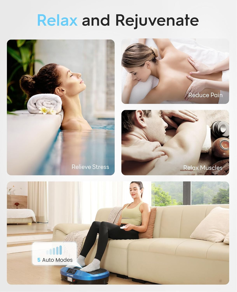 Vibration Plate Exercise Machine, Lymphatic Drainage Machine, Whole Body Workout