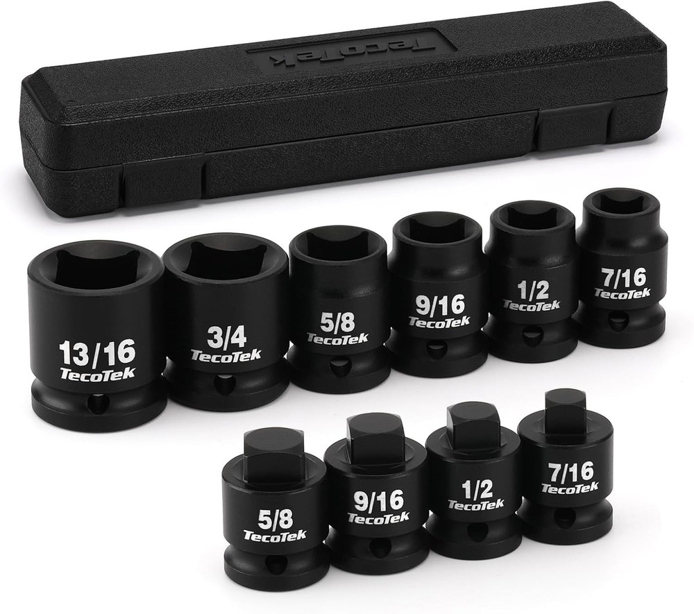 1/2" Drive Pipe Plug Socket Set, Square Drive Socket, 10-Piece, SAE, 4 Point...
