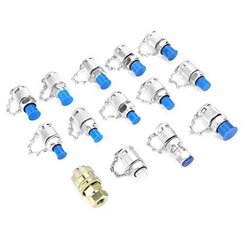 Hydraulic Pressure Test Coupling Kit, 14pcs Testing Coupling Adapter Set for