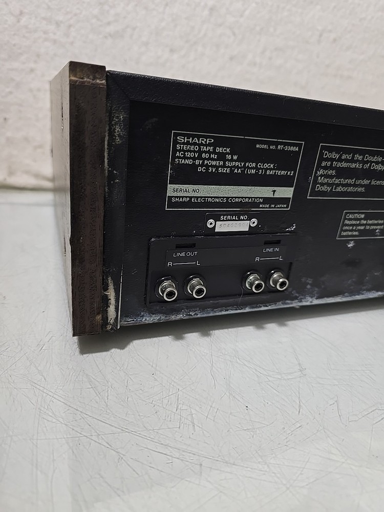 SHARP RT-3388A COMPUTER CONTROLLED CASSETTE DECK PLAYER, NOT WORKING FOR REPAIR