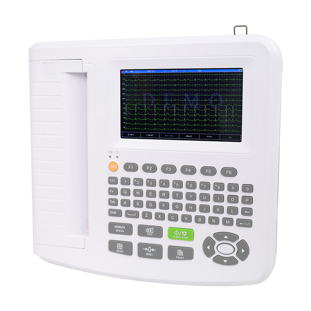 Portable 12-Lead ECG Machine w printing & interpretation for Professional Usage