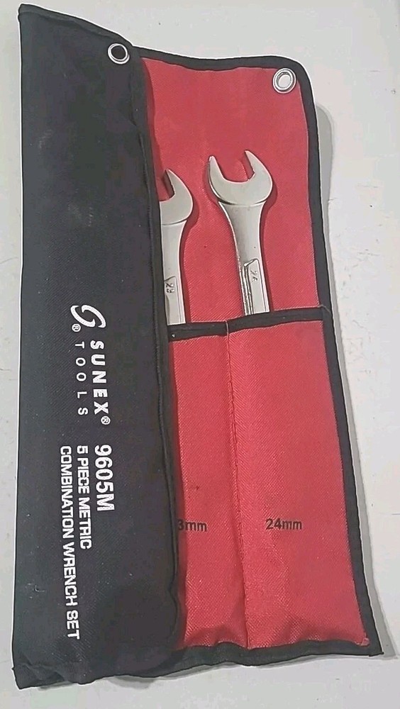 Sunex Tools 9605M 5 Piece Raised Panel Metric Combination Wrench Tool Set
