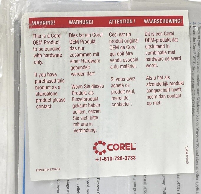 Vintage 1997 Corel Web Graphics 1.0 New Sealed English PC HTML CD Web Design