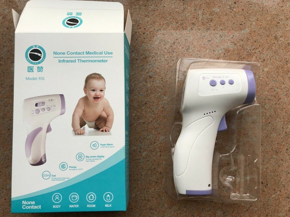 FDA & CE approved Infrared Thermometer. Digital Non-contact Touch-less Multi-use