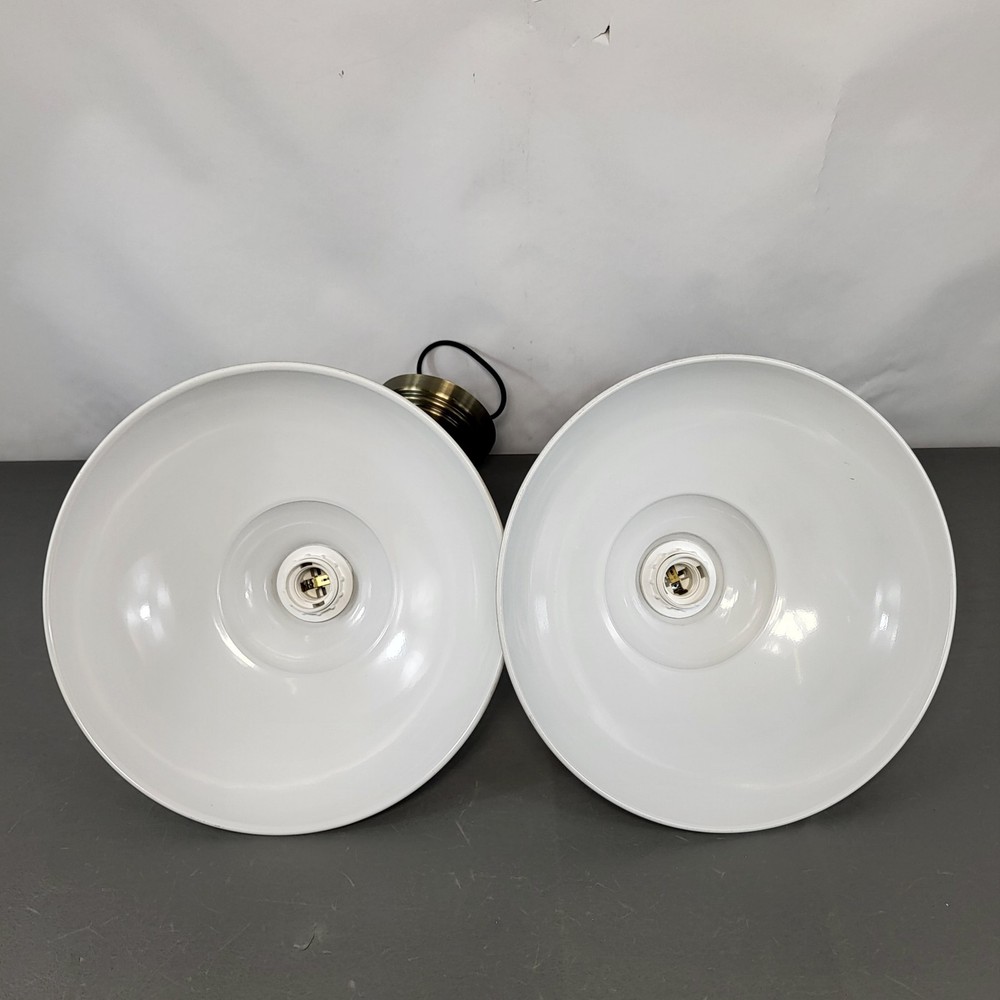 2x Vintage Style Pendant Light Fitting Bundle Adjustable Grey Industrial Lights