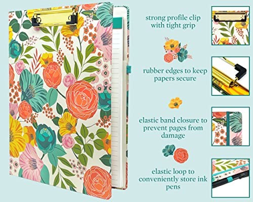 Steel Mill & Co Cute Clipboard Folio with Refillable Lined Notepad and