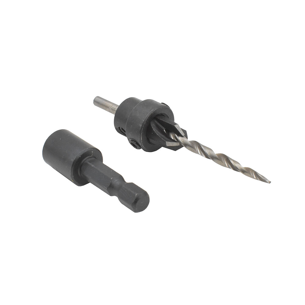#6 Complete Countersink W/Taper Drill & Quick-Change 1/4" Hex Shank Adapter