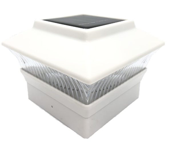 8-Pack Black / White / Brown / Silver 3 1/2 x 3 1/2 Solar Post Deck Cap Light 35