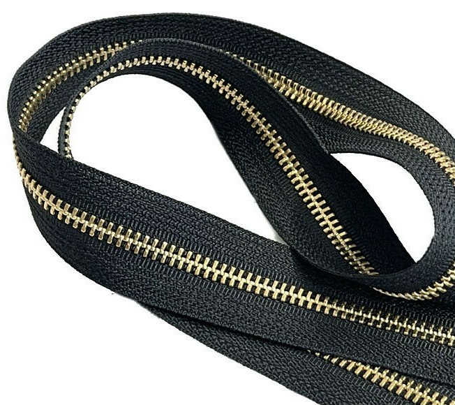YKK #5 6" or 7" Brass with Ring Cramper Pull Metal Jacket Zipper Separating