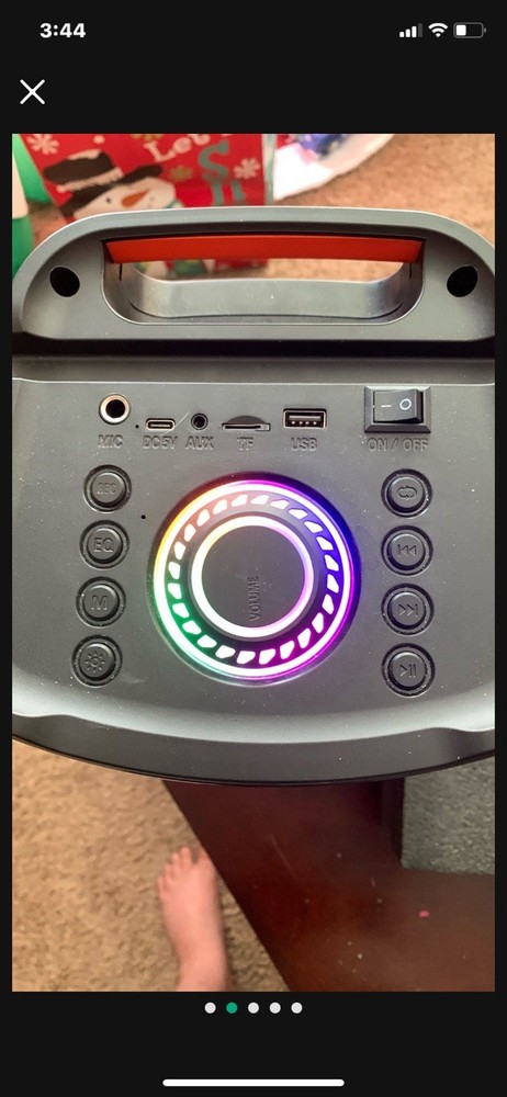 Ventan B69S Portable Bluetooth Karaoke System w/Wireless Mics & LED Speaker 80DB