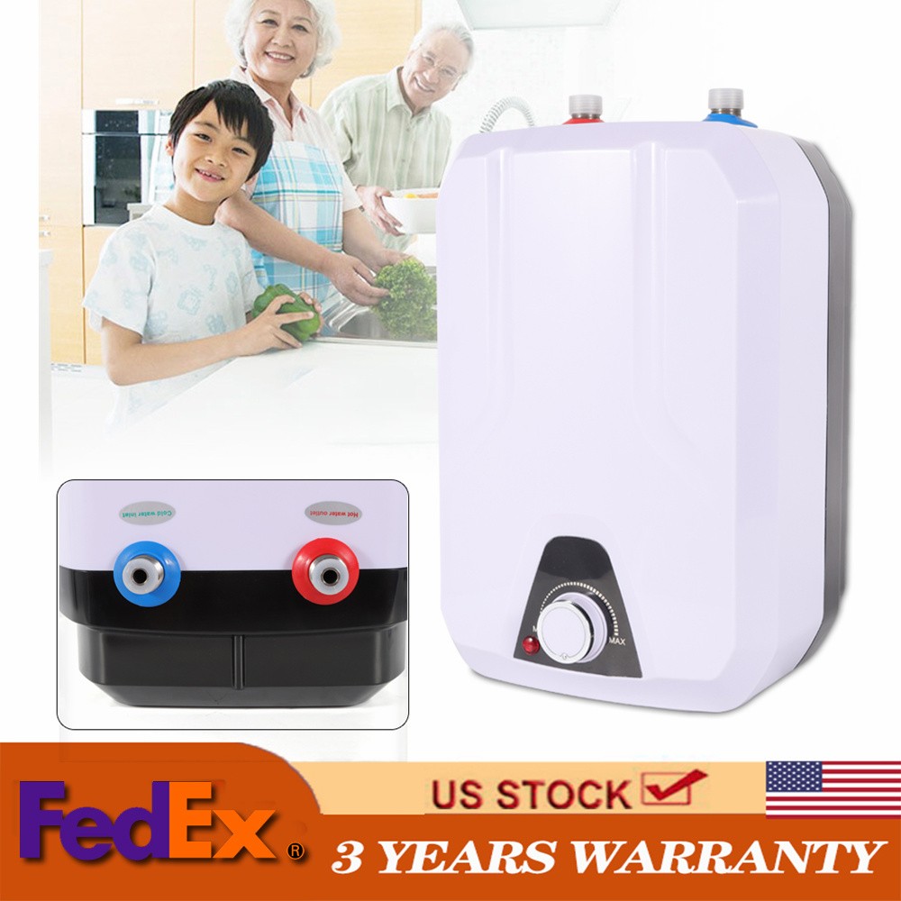6L 1500W Instant Hot Water Heater Electric Tankless On Demand House Shower Sink
