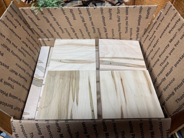 Buying 24 - Medium Grade Ambrosia maple Turkey pot call turning blanks