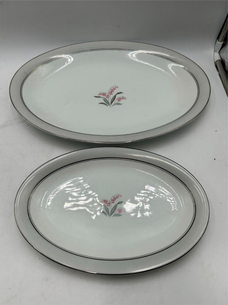 2)  NORITAKE  LILYBELL  PLATTERS  12" & 16"    #5556  VGC
