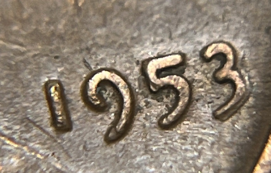 1953 Wheat Penny Error DDO Doubling In Date #2