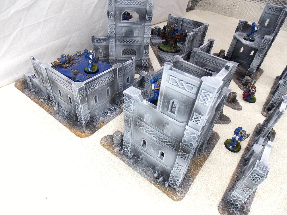WARGAMING TERRAIN PAINTED, MEGA BUNDLE SET OF 9 PIECES