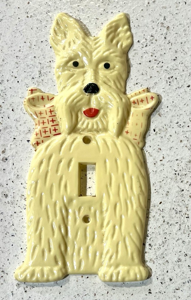 Vintage Scottish Terrier Light Switch Cover- Engel Plastic Prod. Inc.