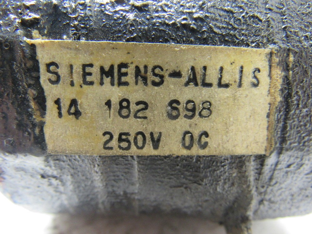 Siemens-Allis 14 182 698 250 VDC Coil Replacement