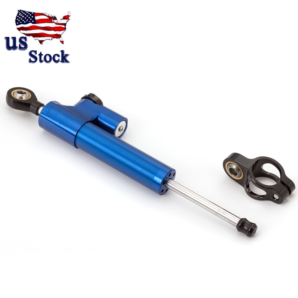 CNC Blue Steering Stabilizer Damper Linear Bracket For Yamaha MT-09 R1 R6