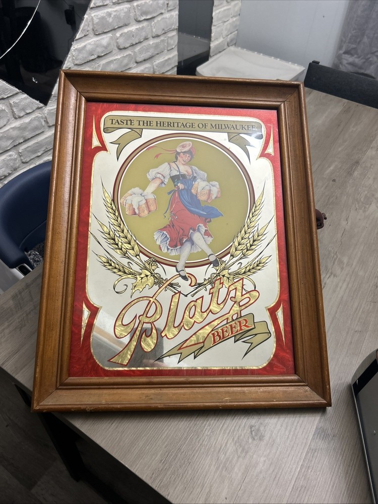 Vintage Large Blatz Beer Mirror Sign