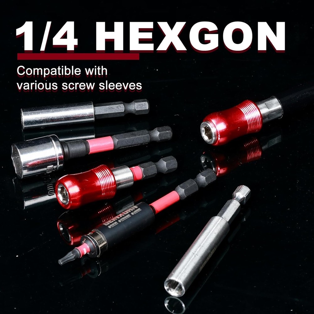 12Inches Flexible drill bit Extension Screwdriver Bit Holders, 1PACK Flex...