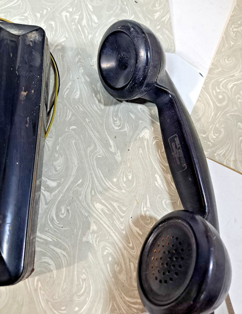 Black Rotary Phone - Hardwired - Bell Systems As Is Untested